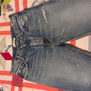 Moussy Distressed Tapered Leg Jeans Size 27